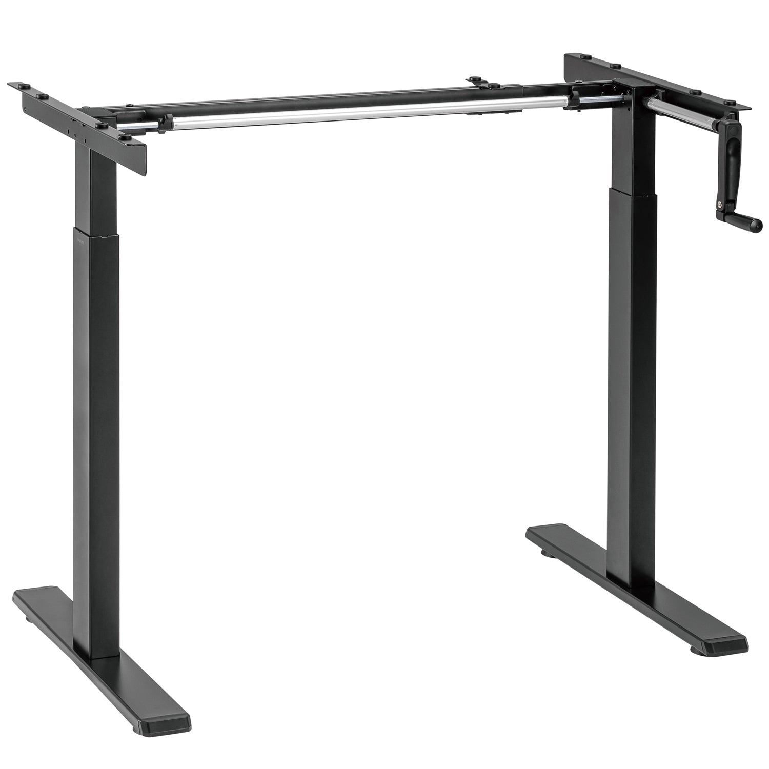 Raise/lower desk frame Manual Black