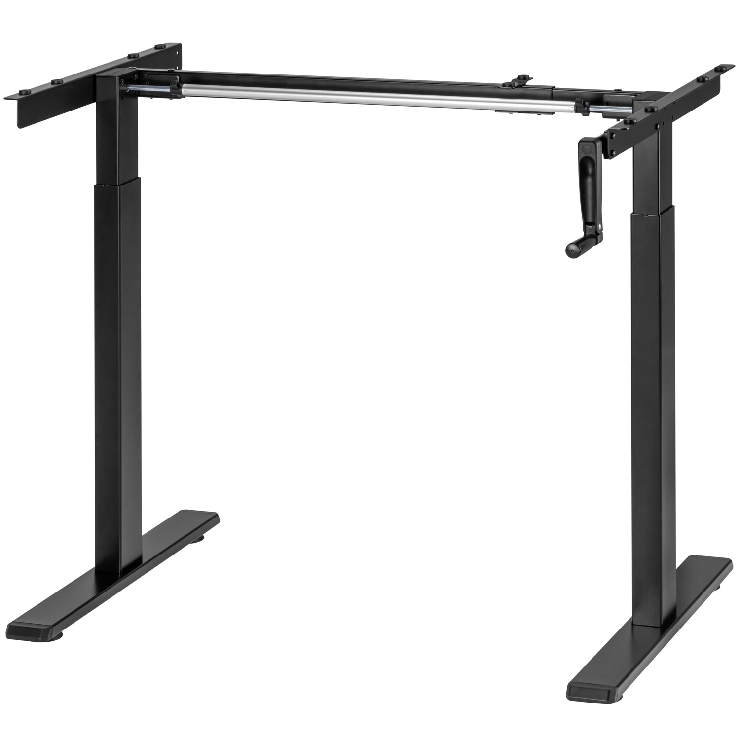 Raise/lower desk frame Manual Black