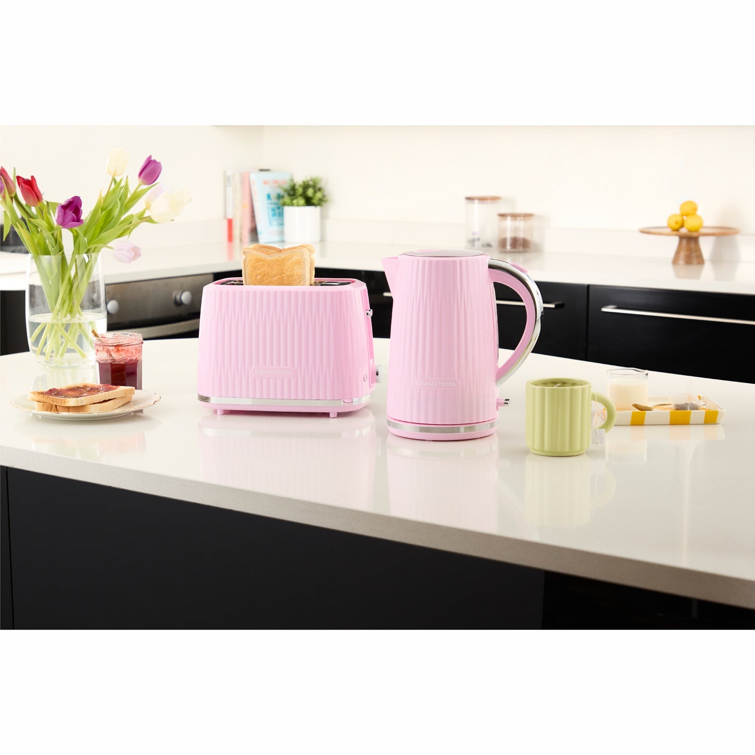 Raspberry Kettle & Toaster Set, Electric, Compact