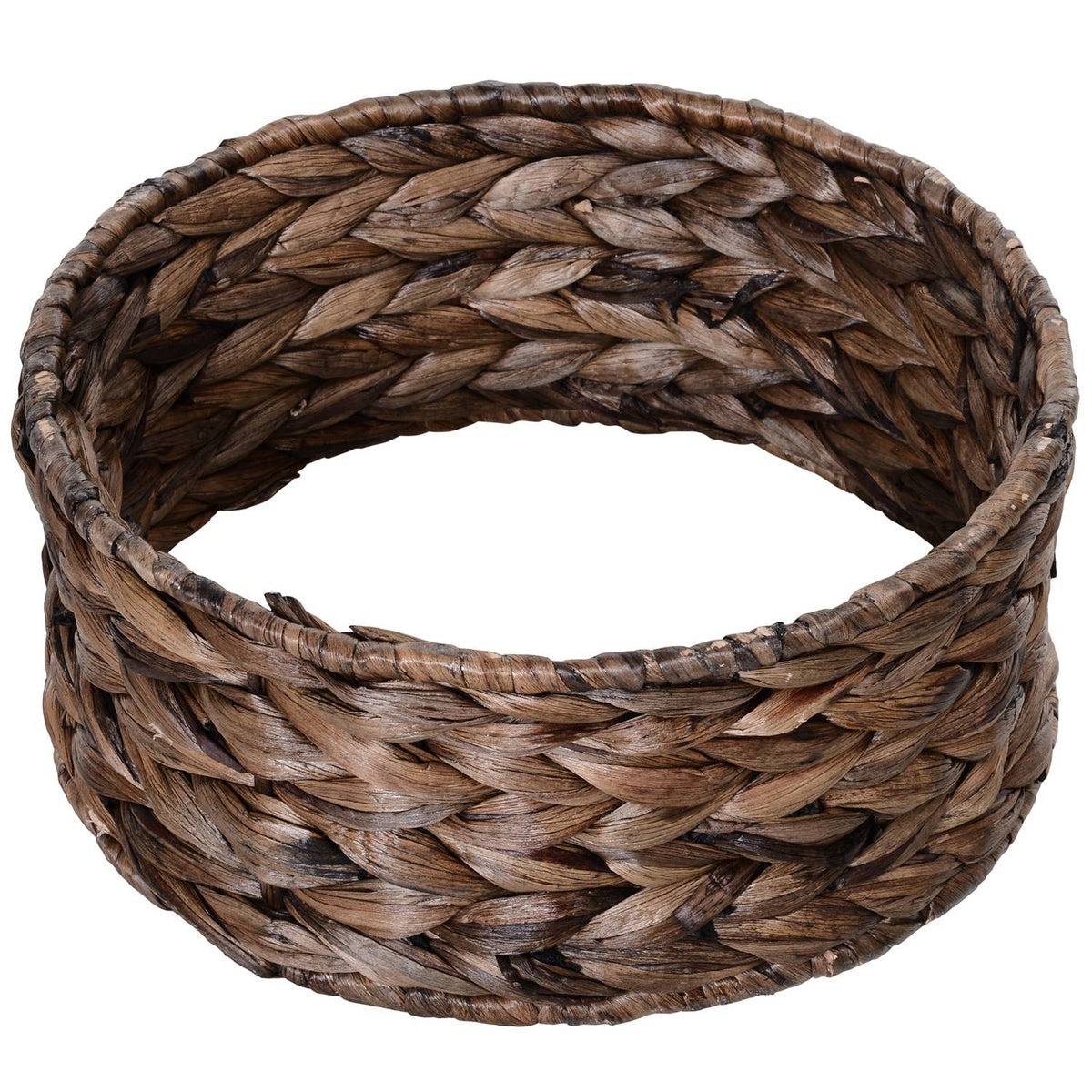 Rattan Cat Basket Cozy Cat Cave Made Of Water Hyacinth, Dark Brown, Ideal For Living Room, 50X42X60Cm