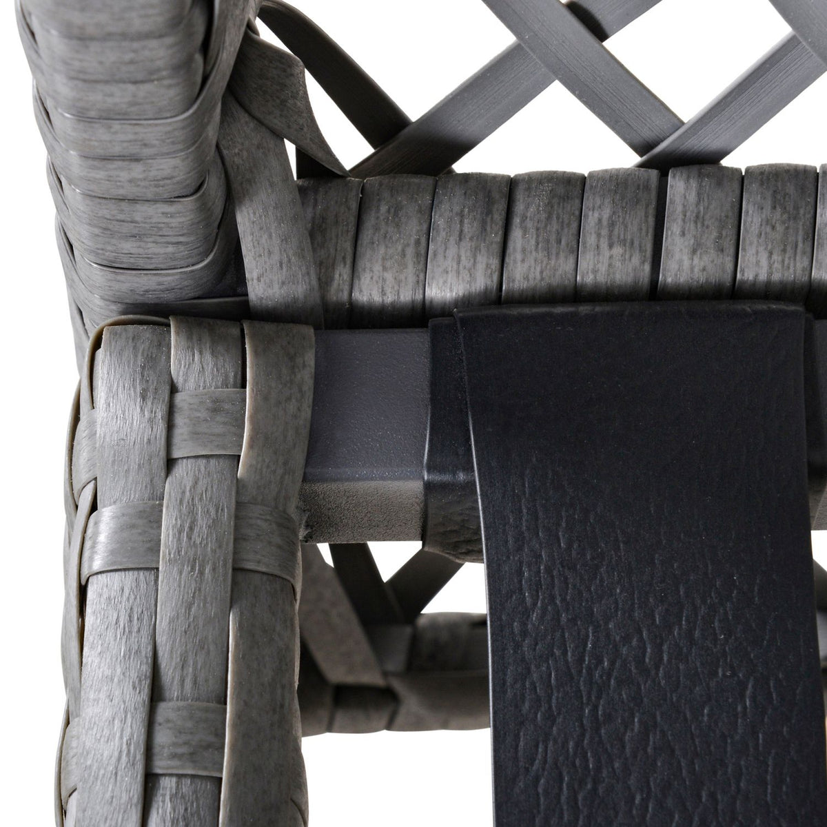Rattan Garden Furniture Set For 4 People Balcony Furniture Set Sofa With Stool Table Seating Group Steel Gray