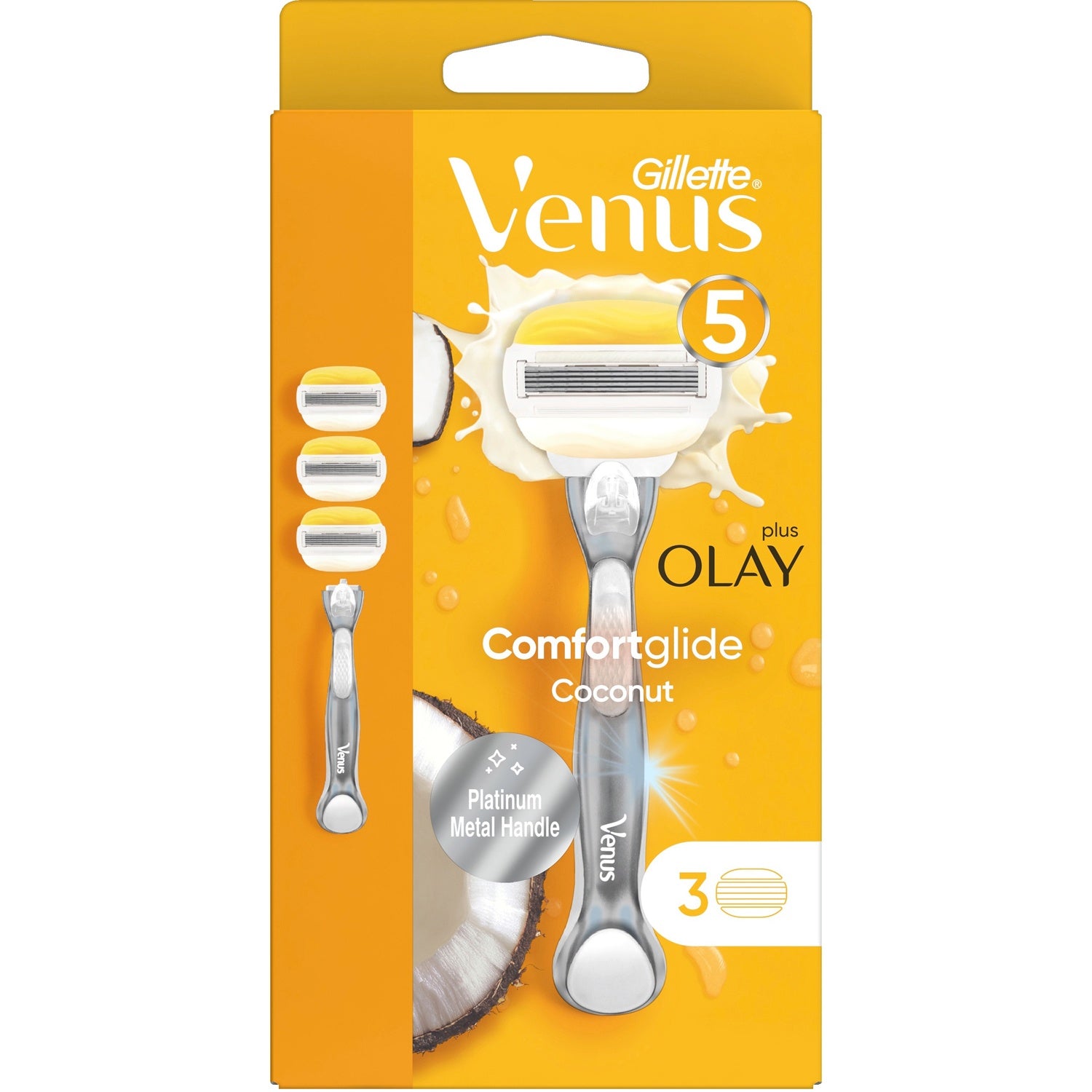Razor Comfortglide Coconut w Olay 3pcs