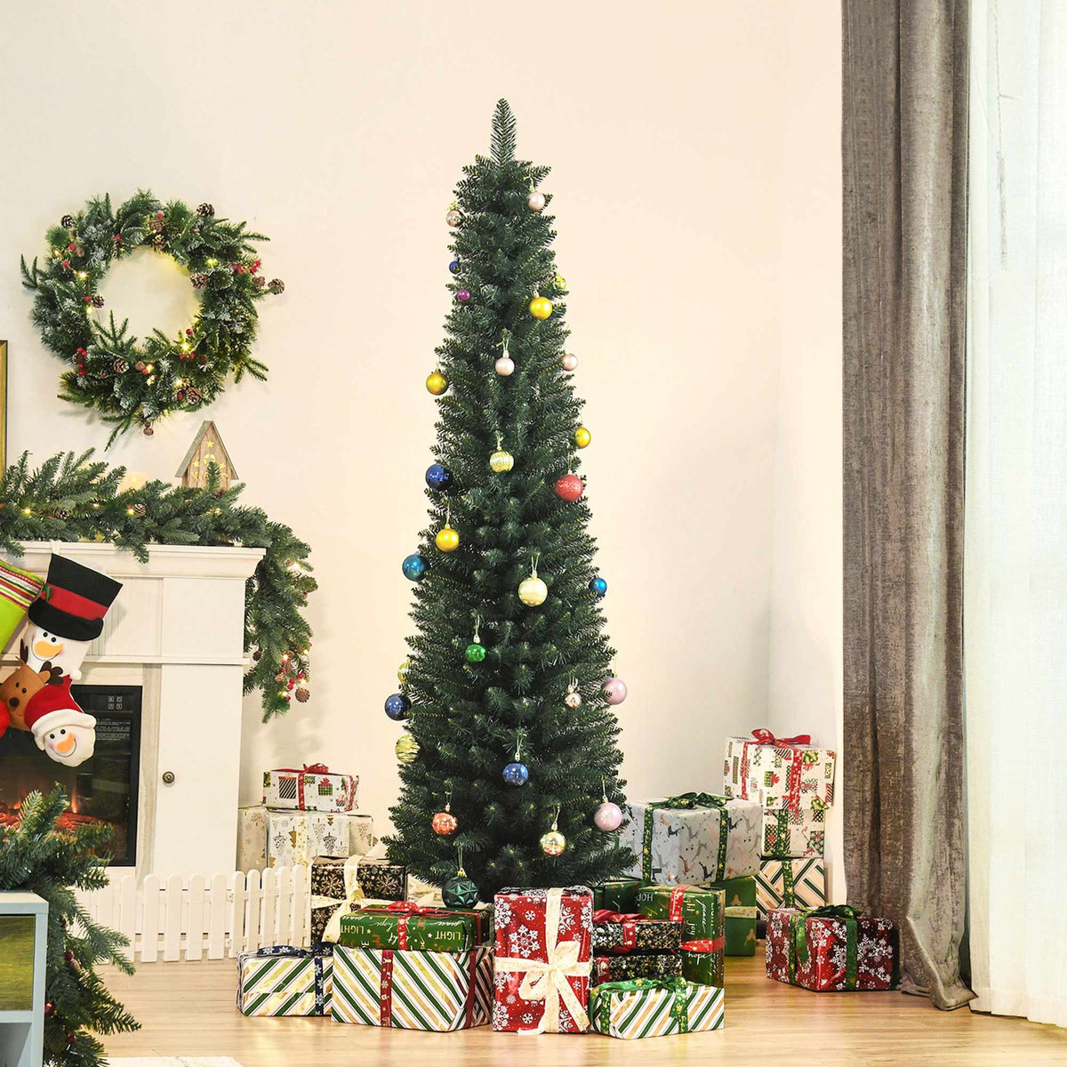 Realistic 180 cm Christmas Tree, 380 Branches, Fireproof