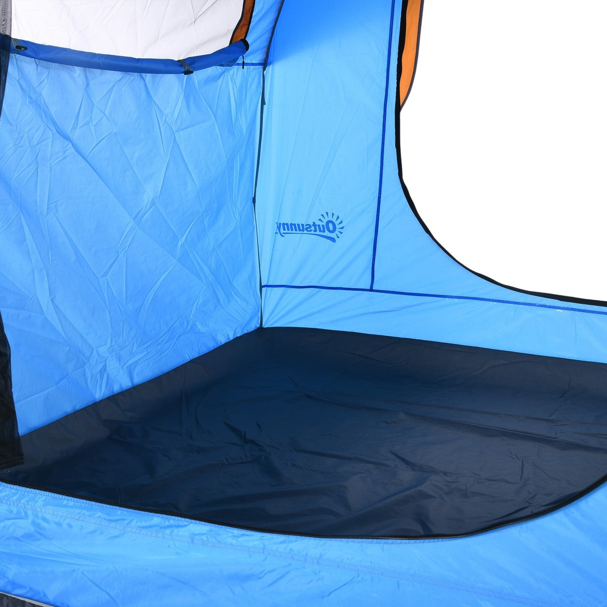 Rear Tent Car Tent 6 Person Dome Tent With 3 Door Window Tailgate Tent For Caravan Suv Polyester Blue