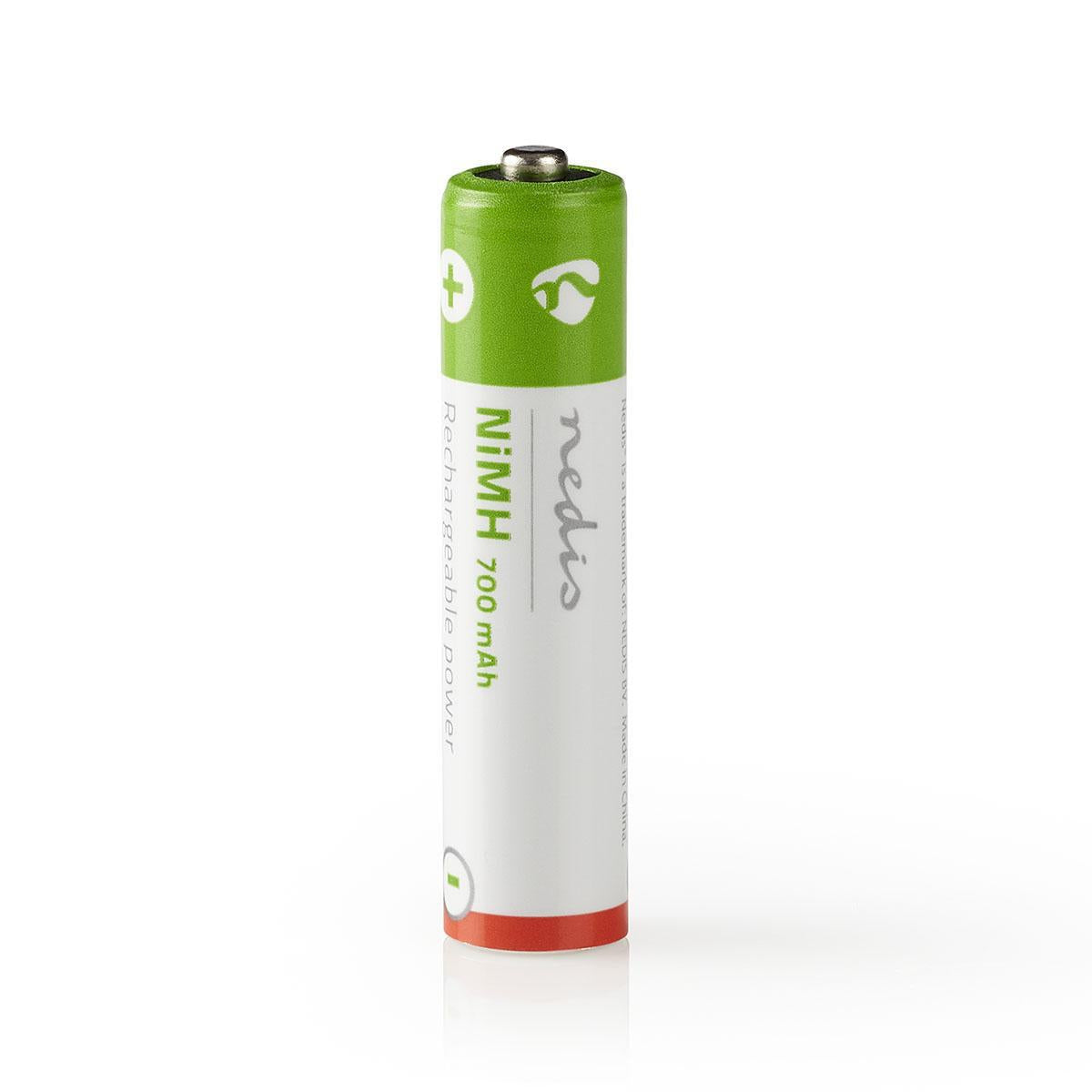Rechargeable Ni-MH battery AAA | 1.2 V DC | 700 mAh | Preloaded | 4-Blister