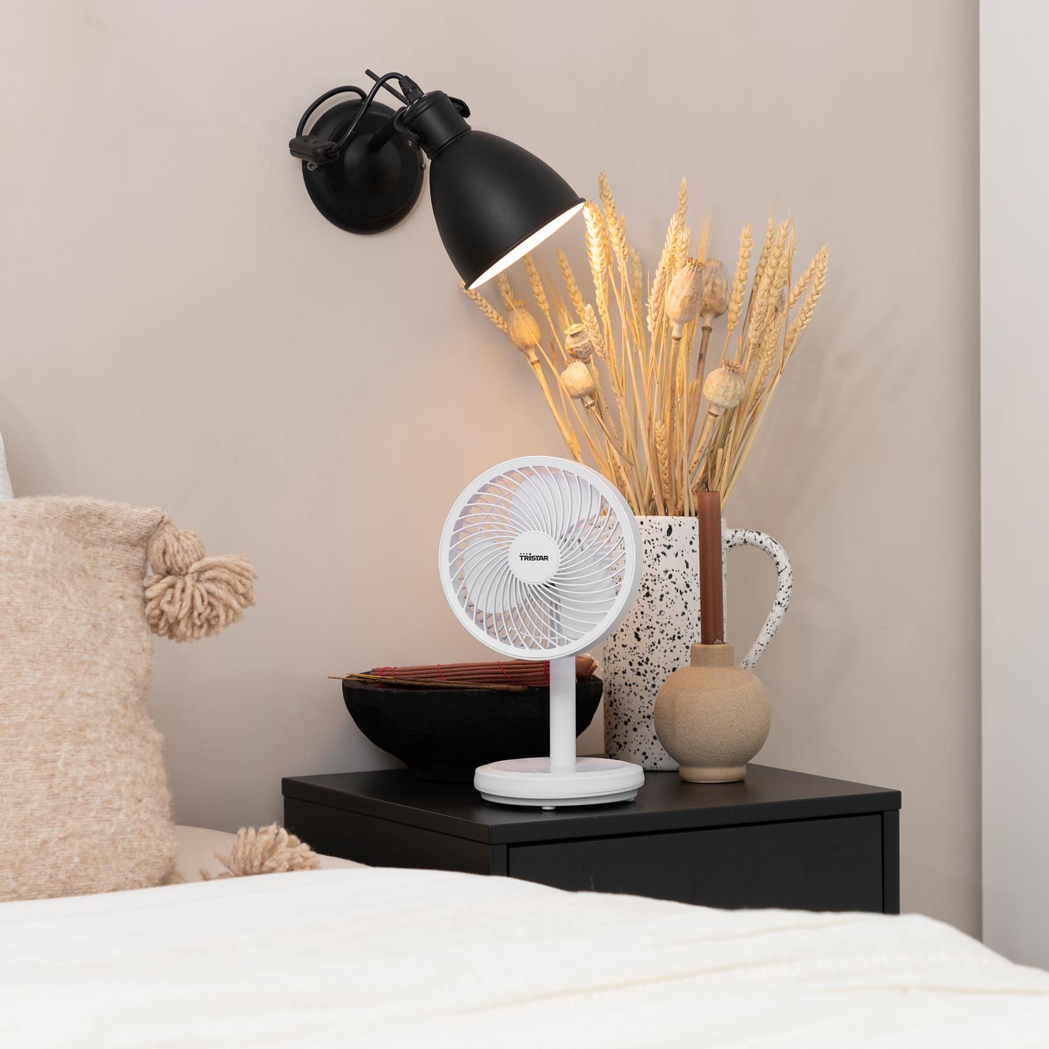 Rechargeable Table Fan White