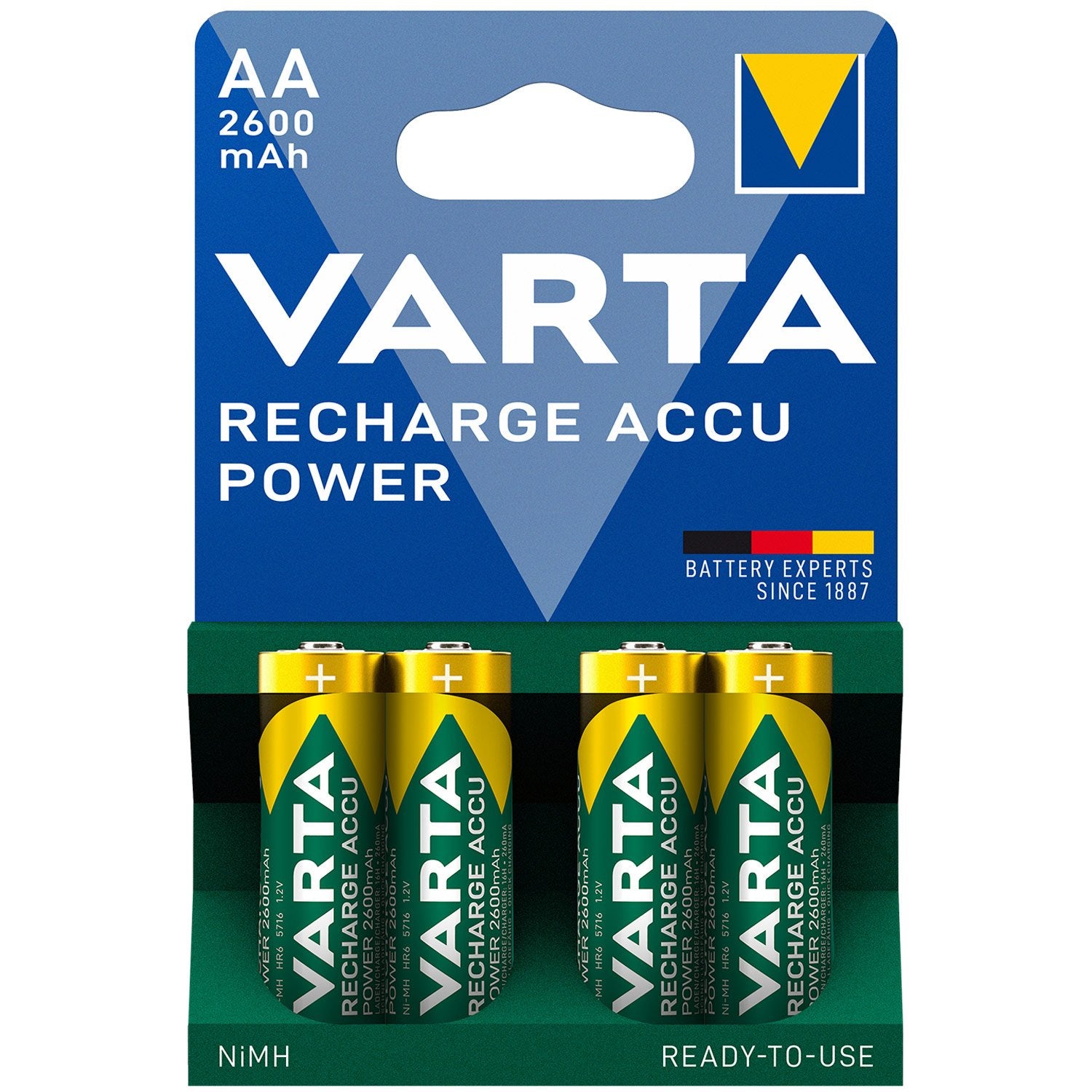 Rechargeable battery AA 2600 mAh 4-pack