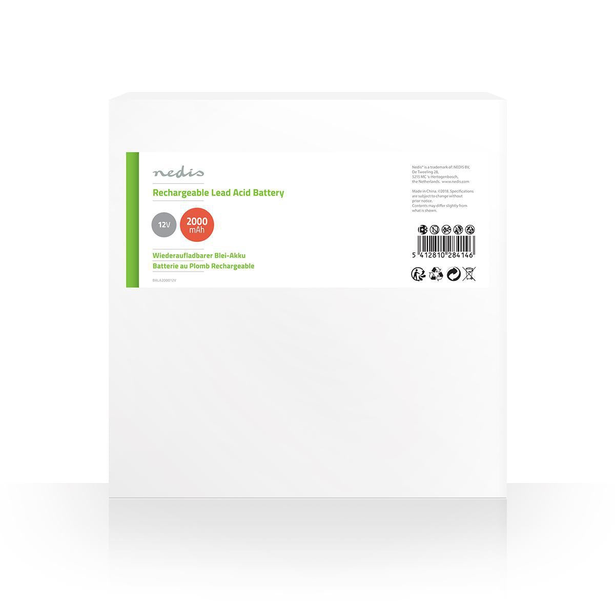 Rechargeable lead acid battery | Lead-acid | Rechargeable | 12 V| 2000mAh