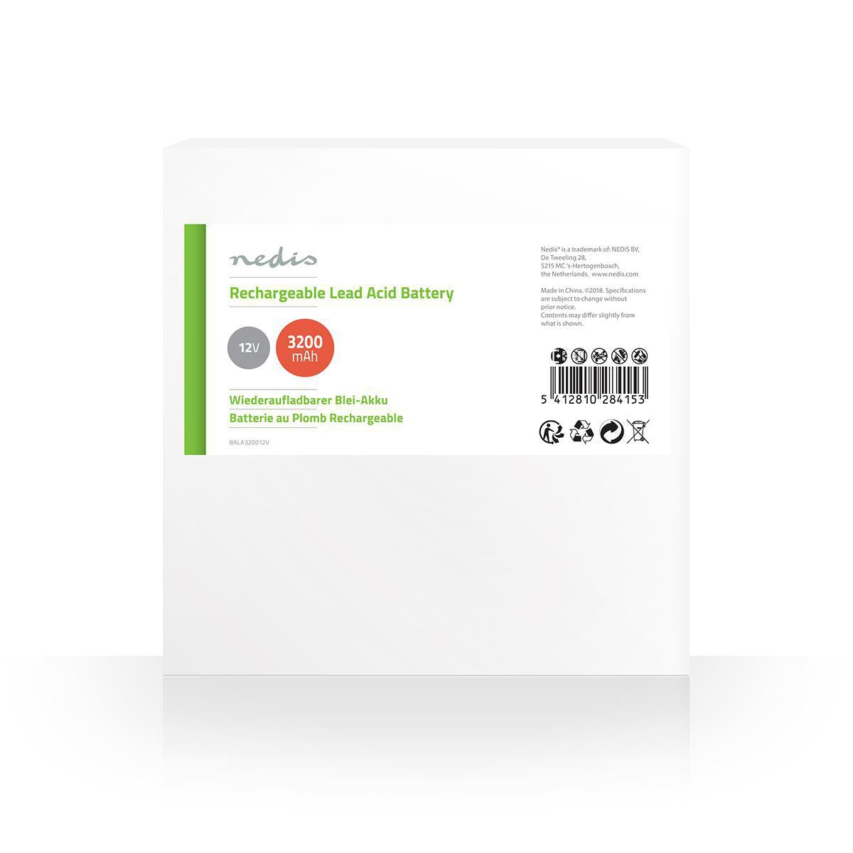 Rechargeable lead acid battery | Lead-acid | Rechargeable | 12 V| 3200 mAh