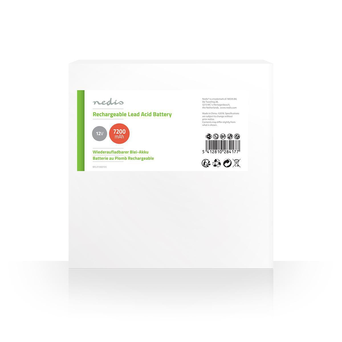 Rechargeable lead acid battery | Lead-acid | Rechargeable | 12 V| 7200 mAh