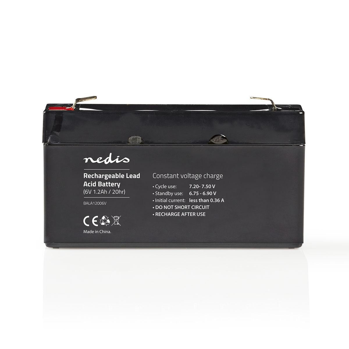 Rechargeable lead acid battery | Lead-acid | Rechargeable | 6 V| 1200 mAh