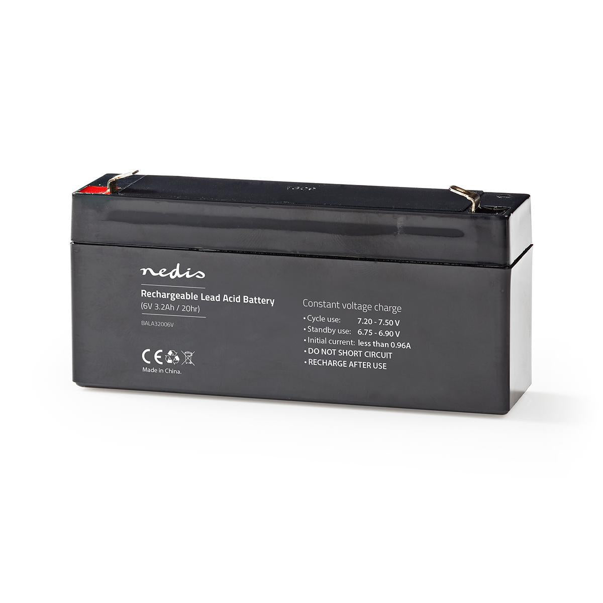 Rechargeable lead acid battery | Lead-acid | Rechargeable | 6 V| 3200 mAh