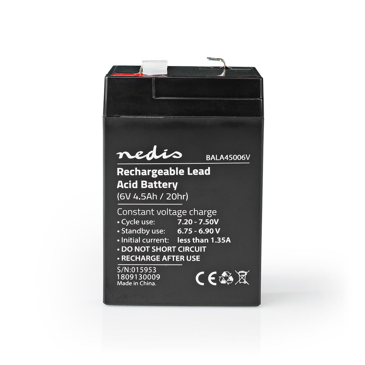 Rechargeable lead acid battery | Lead-acid | Rechargeable | 6 V| 4500 mAh