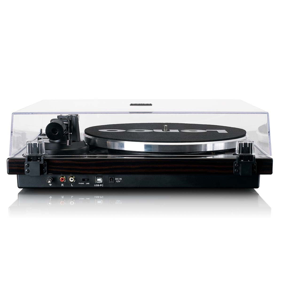 Record player with Bluetooth® transmission dark brown
