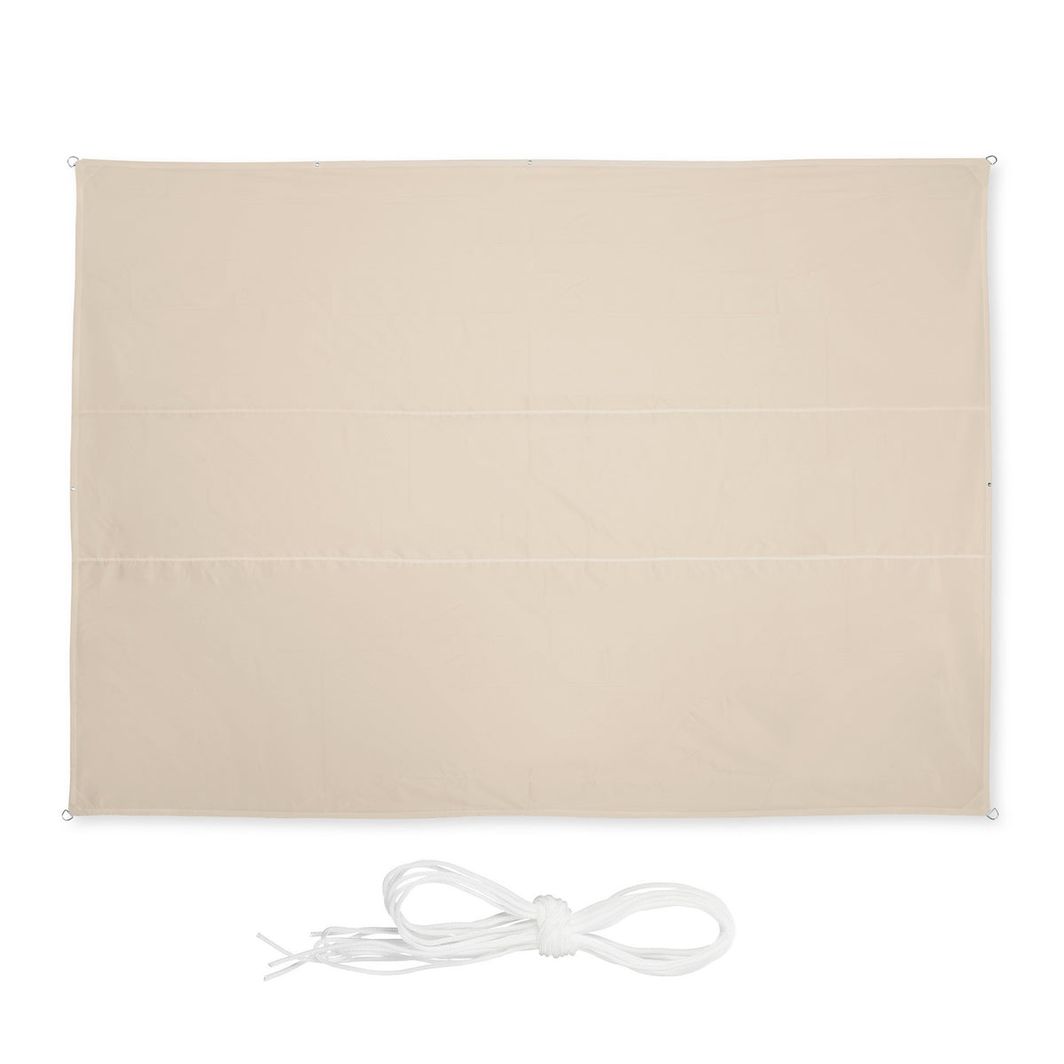 Rectangular Beige Shade Sail, UV Protection, Patio Use