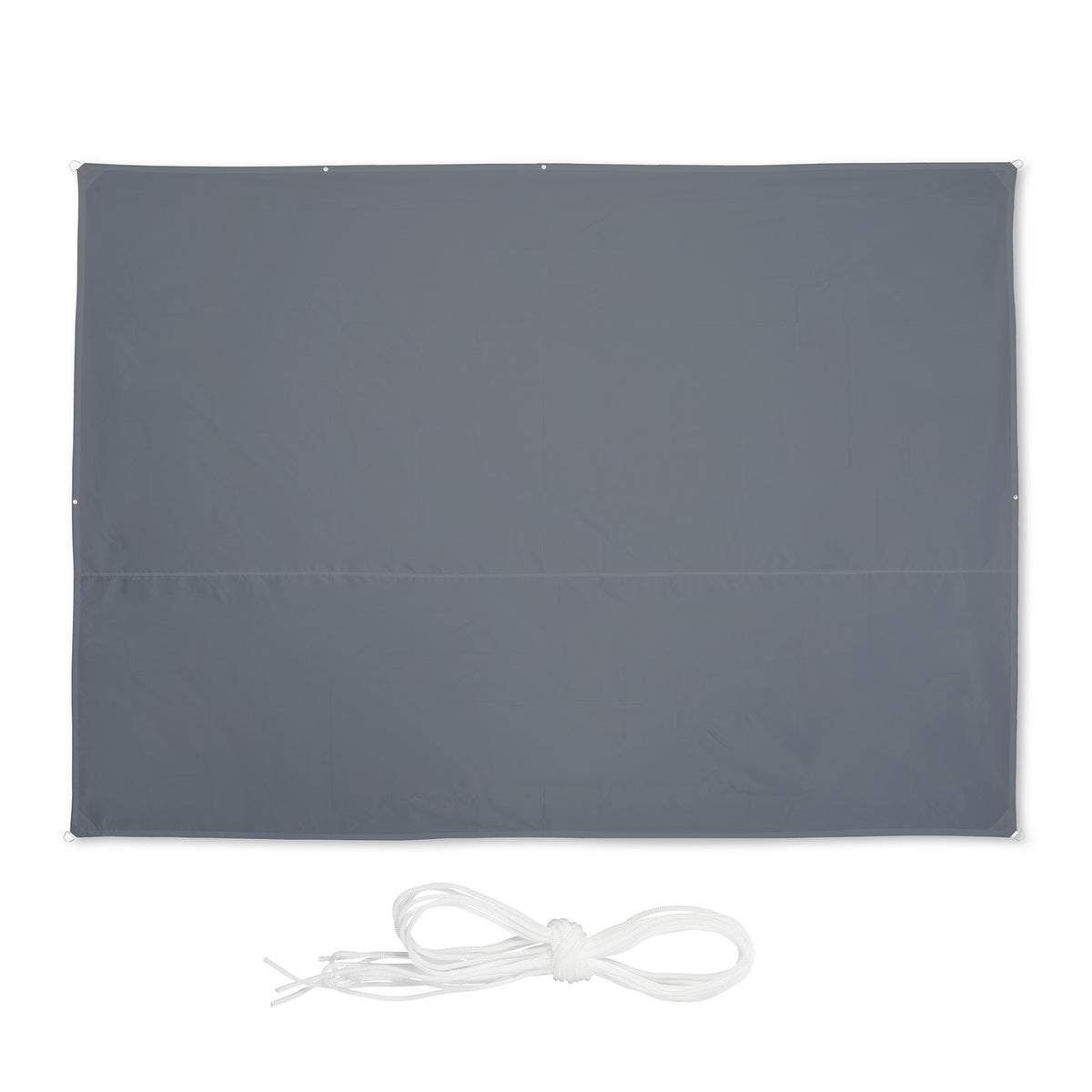 Rectangular Grey Shade Sail, UV Protection, Water-Repellent