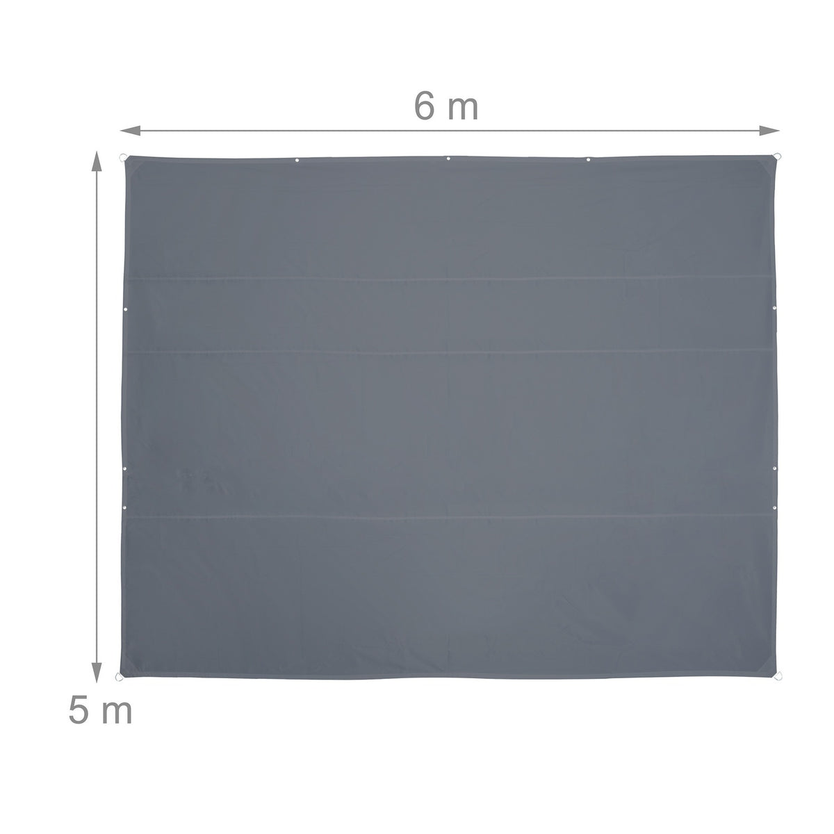 Rectangular Grey Shade Sail, UV Protection, Water-Repellent