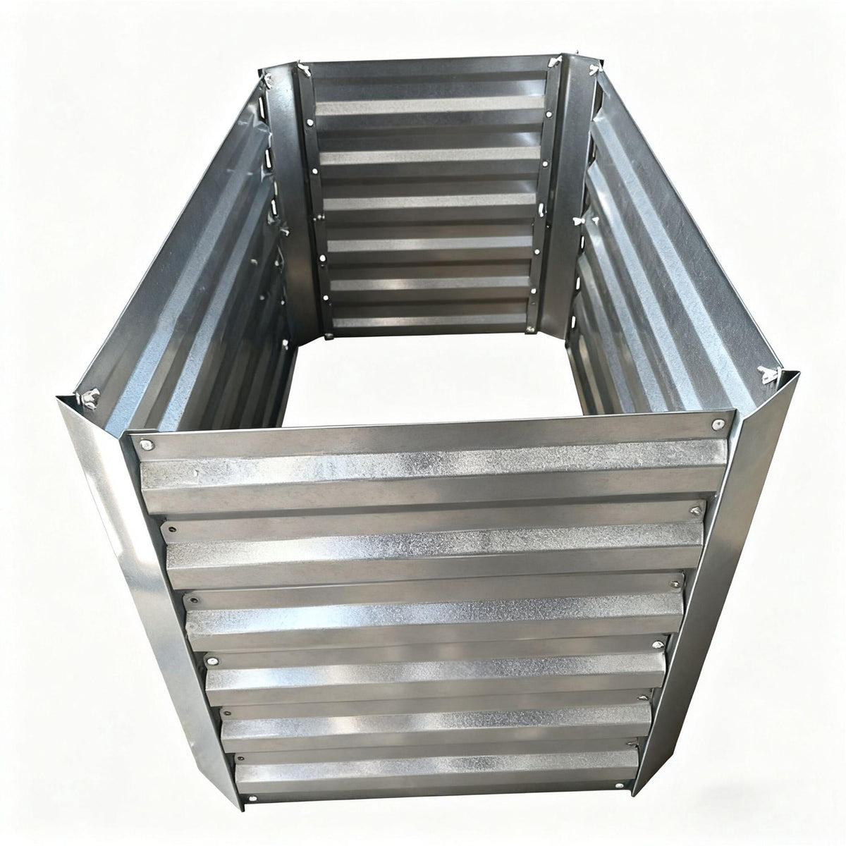 Rectangular Metal Planter – Raised Garden Bed, Galvanized