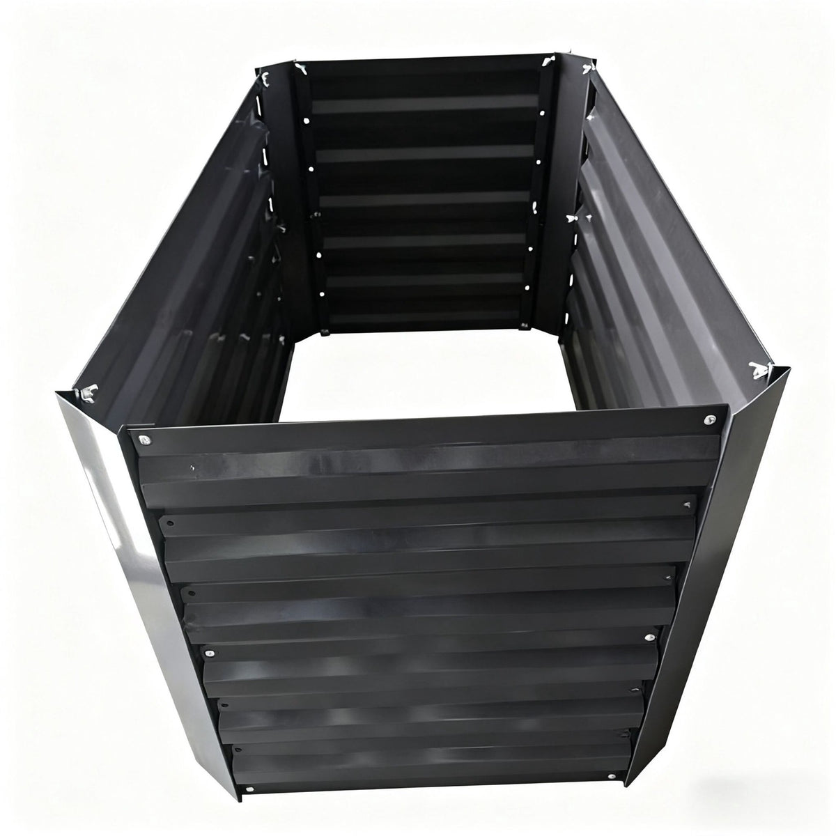 Rectangular Metal Planter – Raised Garden Bed, Galvanized