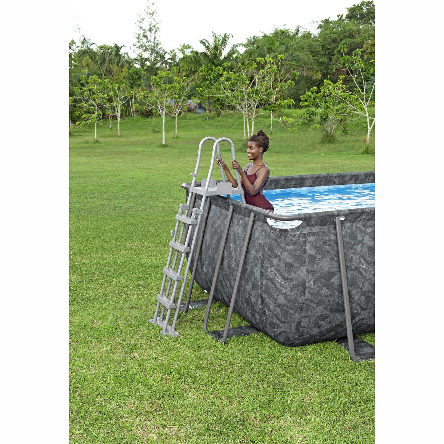 Rectangular Pool Set 5.49m x 2.74m x 1.32m, All-Season Use