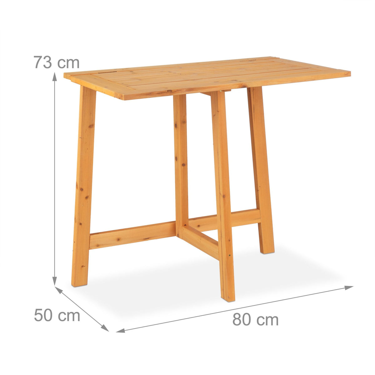 Rectangular folding table in wood
