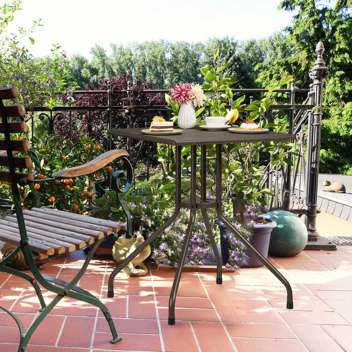 Rectangular garden table