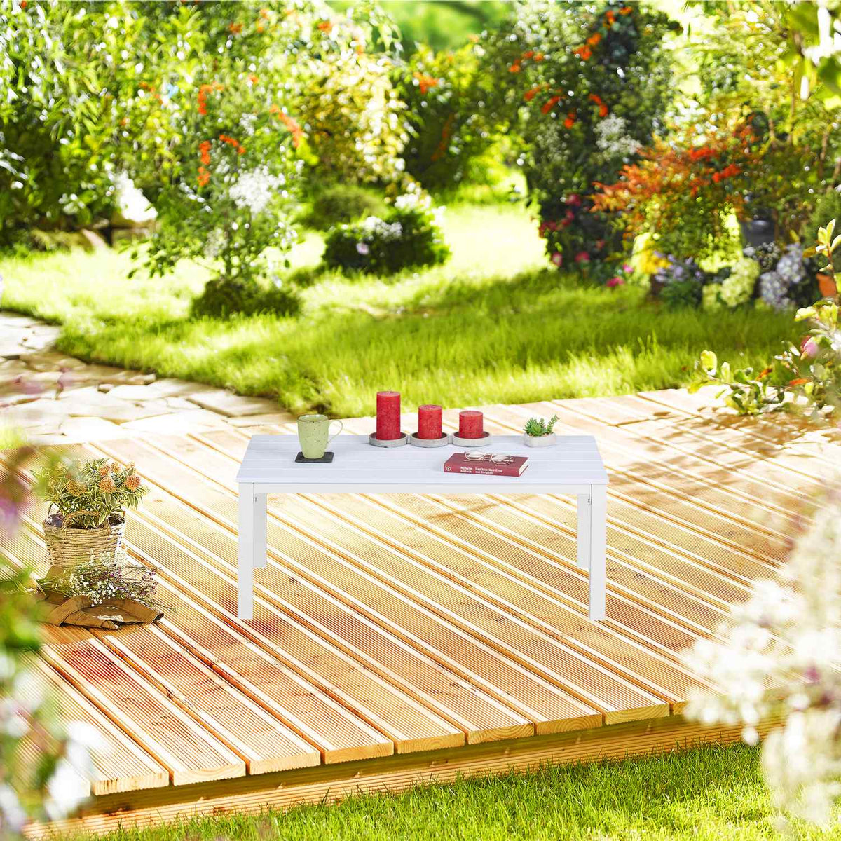 Rectangular garden table