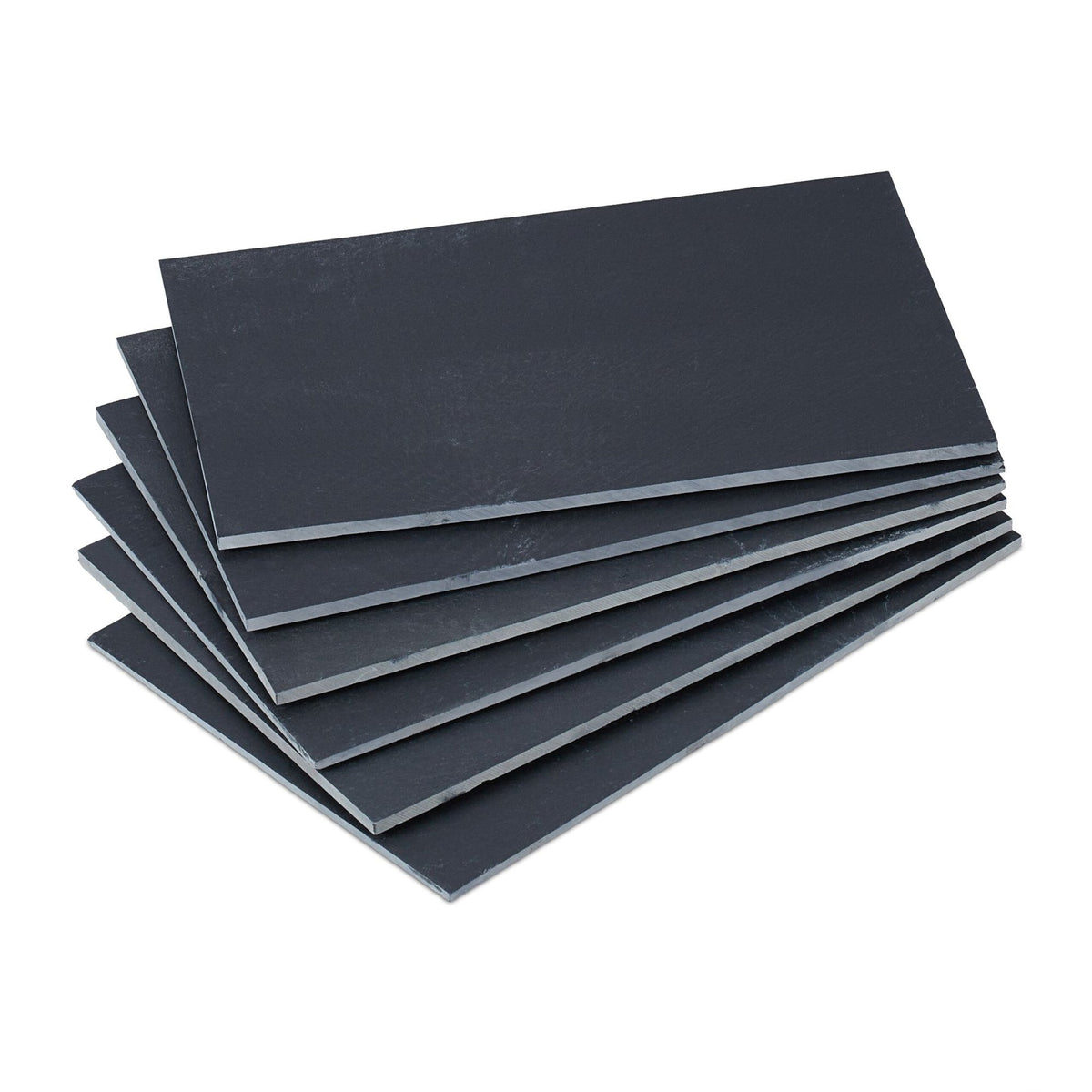 Rectangular slate plate set of 6