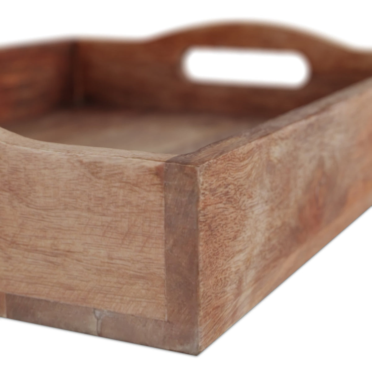 Rectangular tray in mango wood