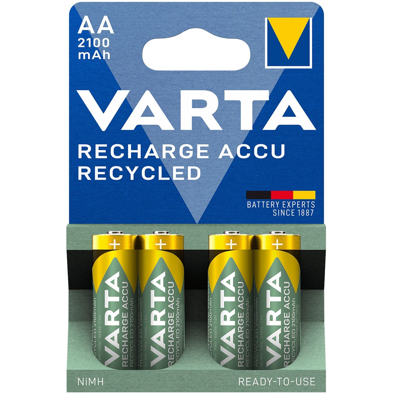 Recycle Rechargeable battery AA 2100 mAh 4-p