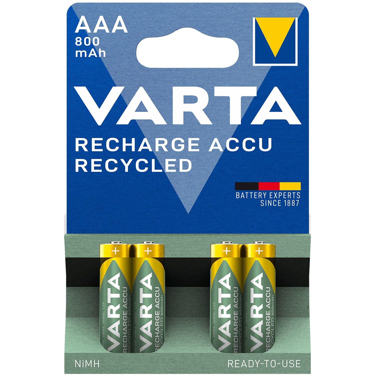 Recycle Rechargeable battery AAA 800 mAh 4-p