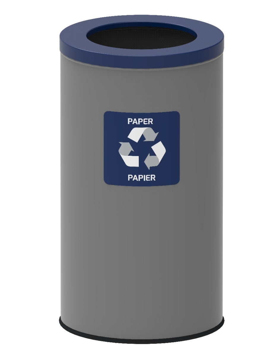 Recycling Bin 75L, Blue – Steel, Non-Slip Base