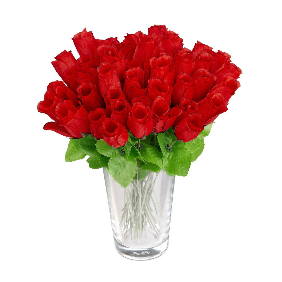 Red artificial roses, 48 pcs.