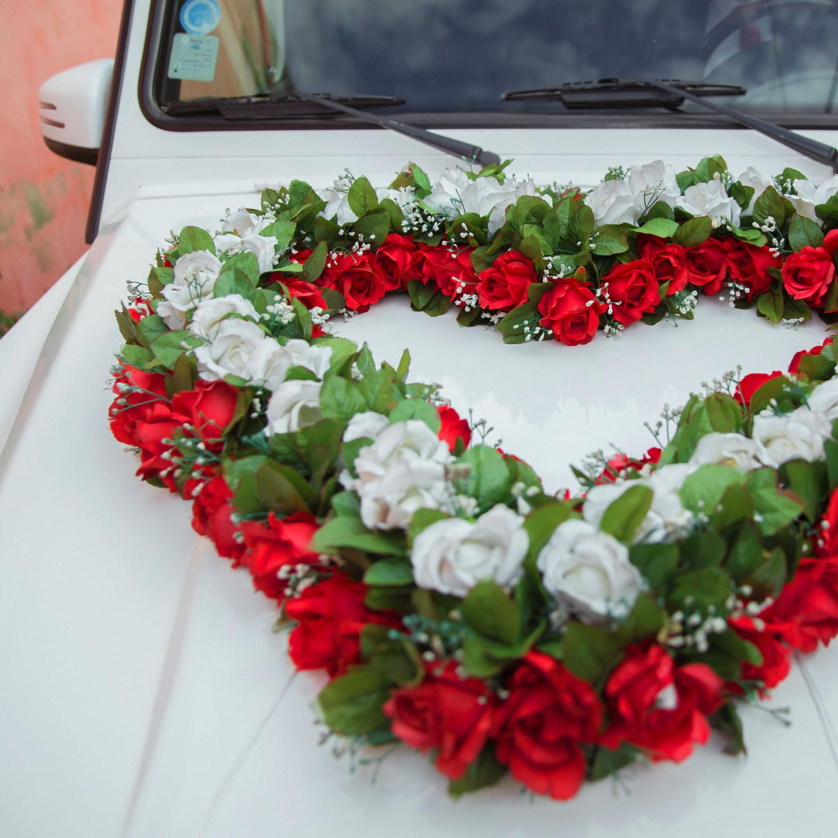 Red artificial roses, 48 pcs.