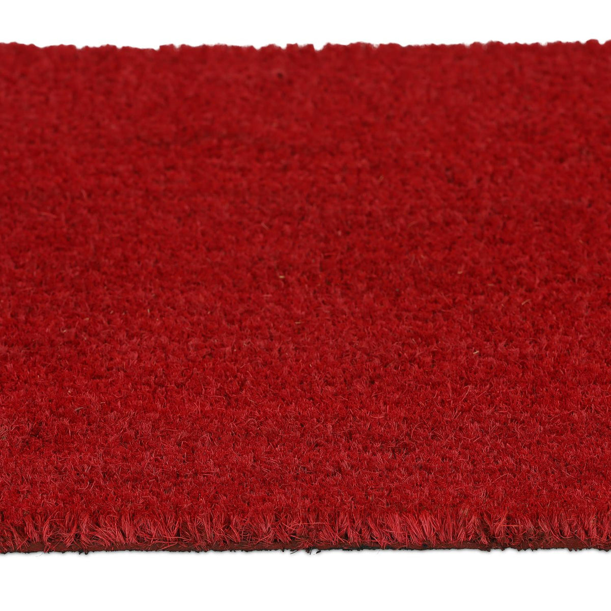 Red coconut fiber door mat