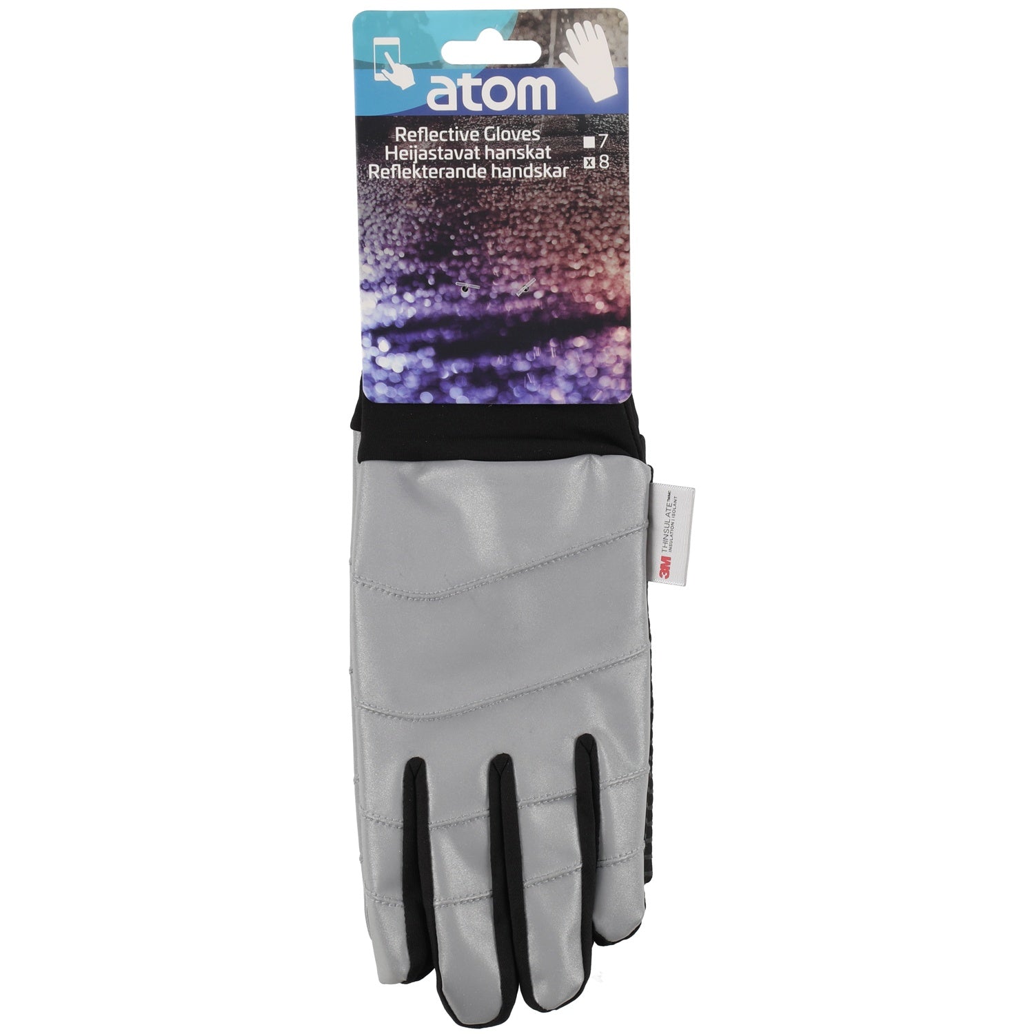 Reflective gloves Junior Stretch Fleece Size 8