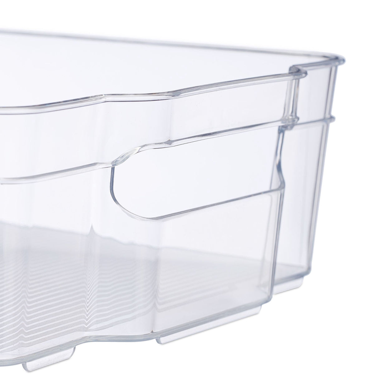Refrigerator storage with handle