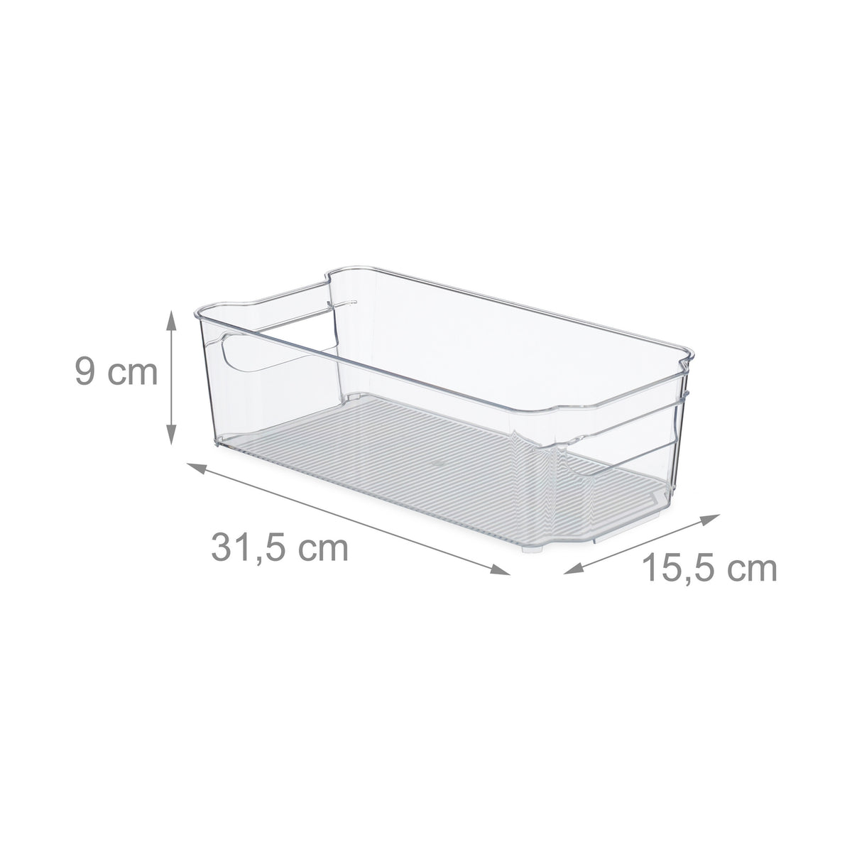 Refrigerator storage with handle