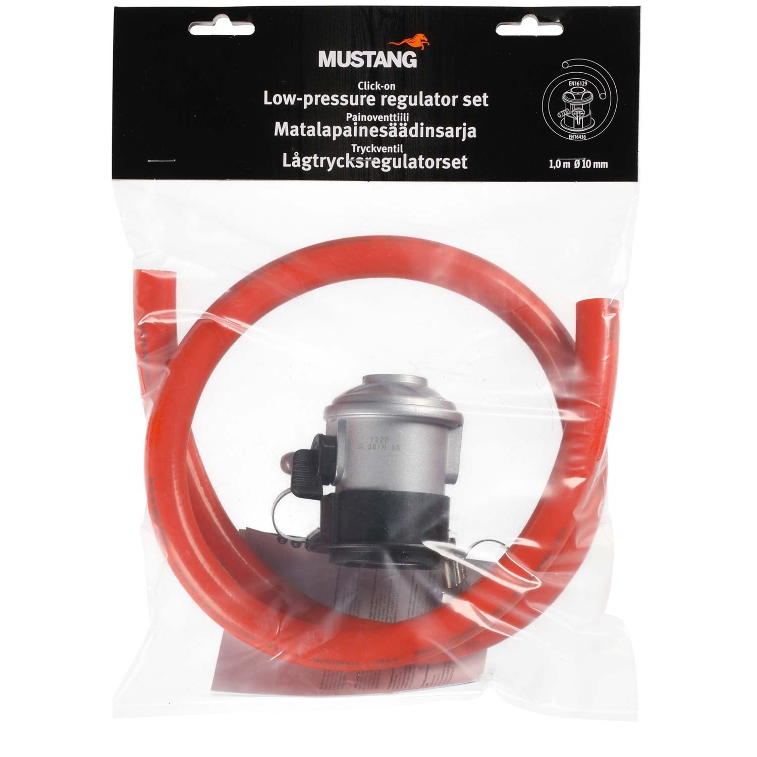 Regulator set with pressure valve FI/NO/DK