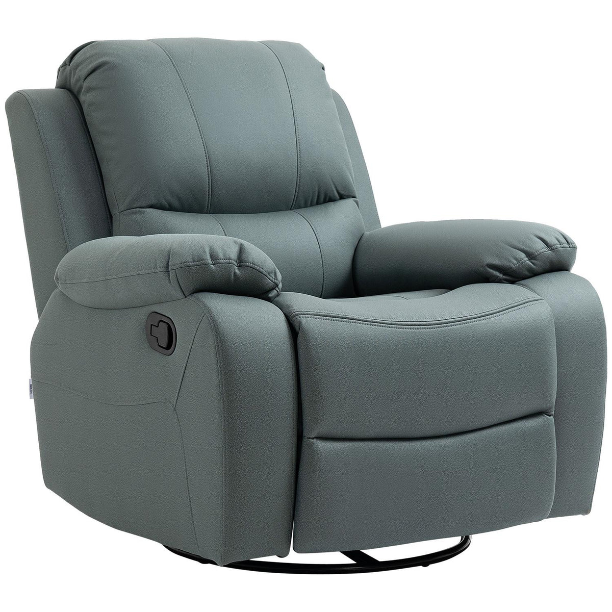 Relaxation Chair, 135° Tilting Reclining Chair, Rotating Tv Chair With Footrest For Living Room, Bedroom, Load Capacity Up To 150 Kg, Polyester Green