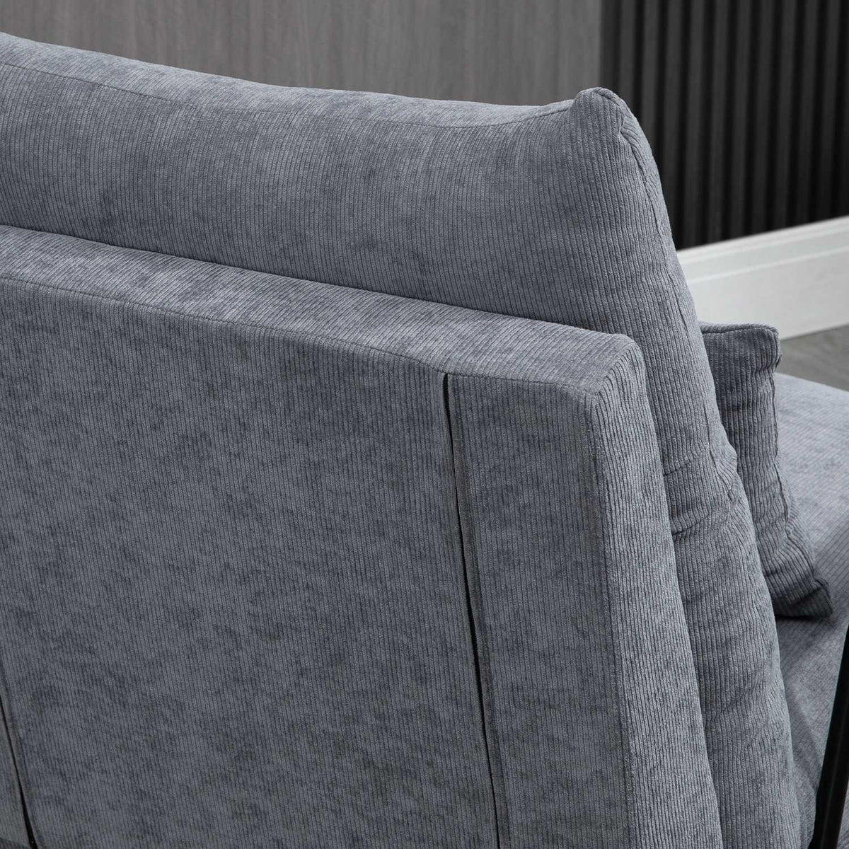 Relaxation Chair Stool Tv Chair Reclining Function Adjustable Backrest Armchair Ottoman Cushion Upholstered Chair Gray