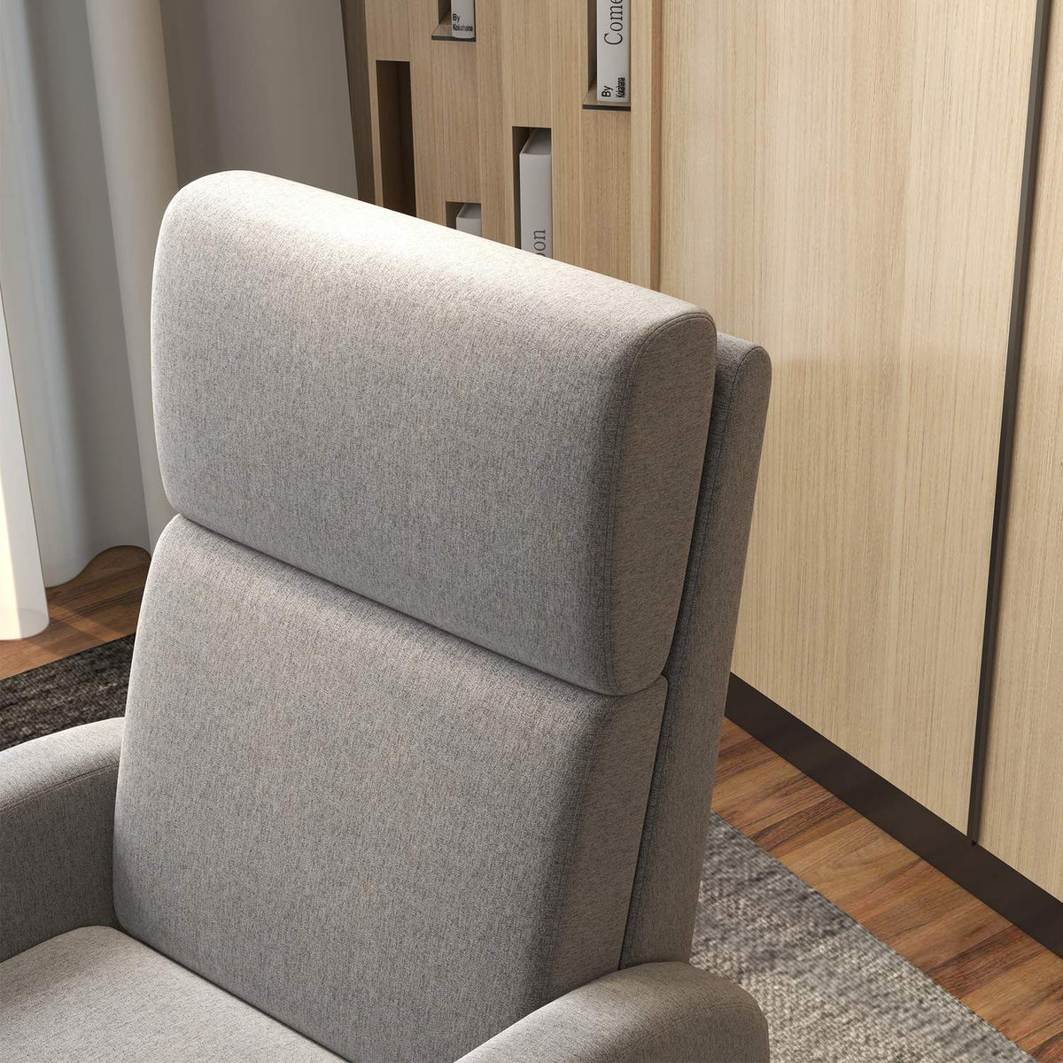Relaxation Chair, Tv Chair With Reclining Function, Upholstered Tv Chair, Reclining Chair With Linen Look, Footrest, Load Capacity Up To 120 Kg, For Living Room, Gray