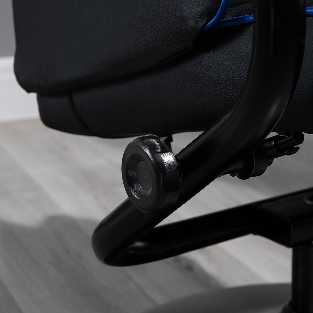 Relaxation Chair With Footstool, Tv Chair, Upholstered Chair In Game Style, Gaming Chair With Reclining Function, 130° Tiltable, Dark Blue + Black