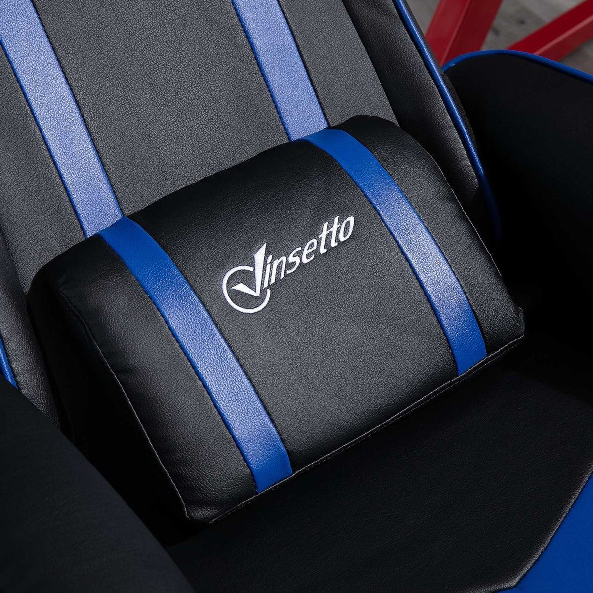 Relaxation Chair With Footstool, Tv Chair, Upholstered Chair In Game Style, Gaming Chair With Reclining Function, 130° Tiltable, Dark Blue + Black