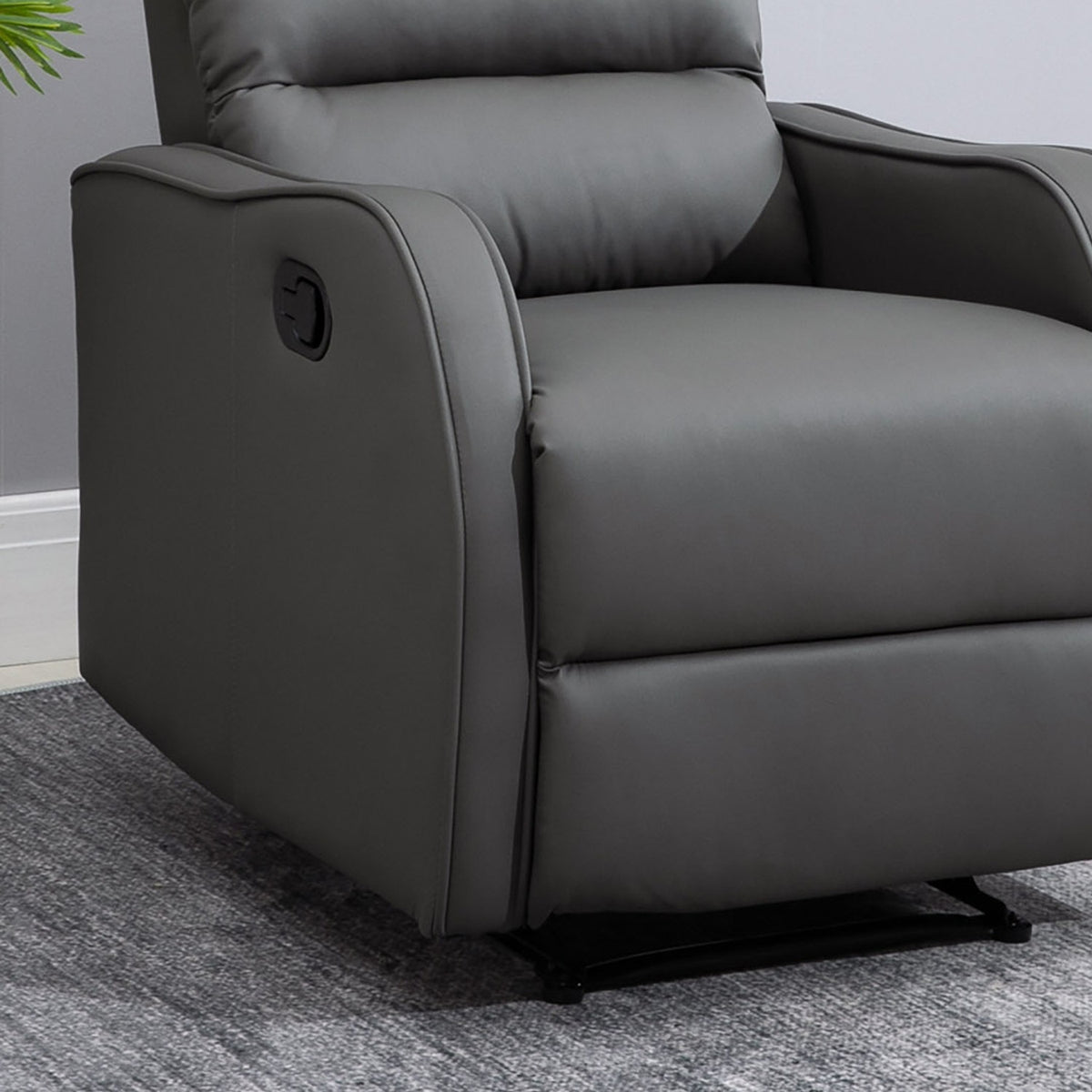 Relaxation Chair With Rocking And Reclining Function, Rotatable, Cup Holder, Microfiber Cloth