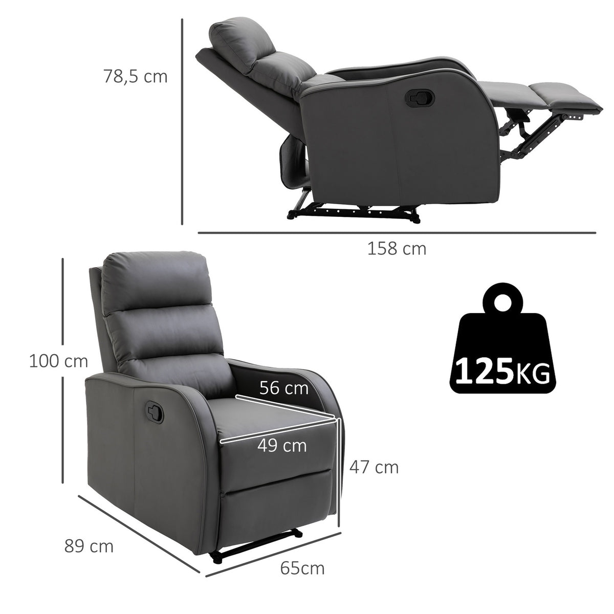 Relaxation Chair With Rocking And Reclining Function, Rotatable, Cup Holder, Microfiber Cloth