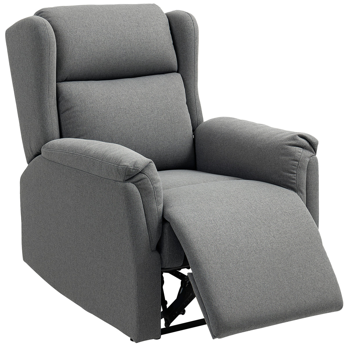 Relaxation armchair, TV armchair with reclining function, TV armchair with pocket spring core, padded recliner armchair, recliner chair can hold up to 150 kg for living room, bedroom, dark gray