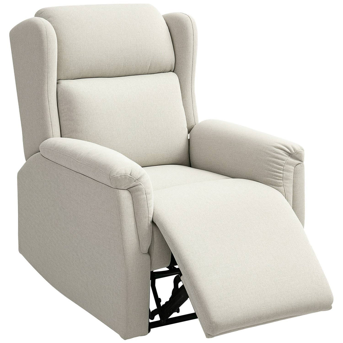 Relaxation armchair, TV armchair with reclining function, TV armchair with pocket spring core, padded recliner armchair, recliner chair with a load capacity of up to 150 kg for living room, bedroom, beige