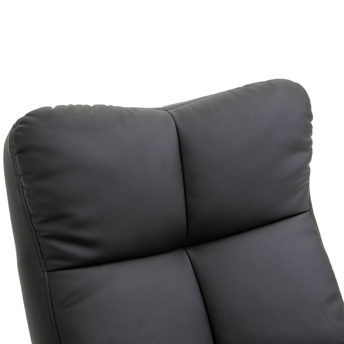 Relaxation chair, massage chair with footstool, TV chair, 145° tilt, 10 vibration points, faux leather, black
