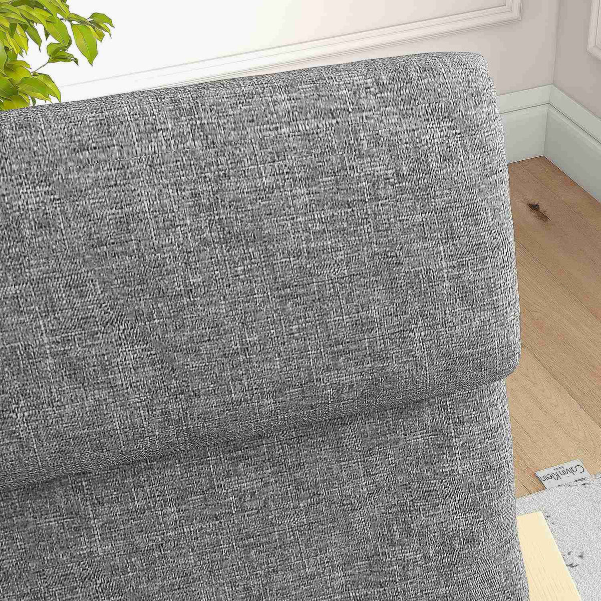 Relaxation chair, relaxation chair, recliner with pillows, swing chair, dining chair with linen look for living room, birch wood, dark gray 66.5 x 80 x 99cm
